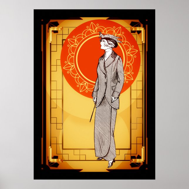 Vintage Art Deco Poster (Vorne)