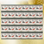 Vintage Art Deco Rodelbahn mit Aussicht Geschenkpapier<br><div class="desc">Art Deco Sleigh Ride</div>