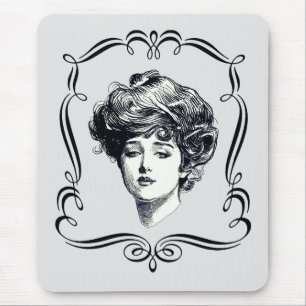 Vintage Art Gibson Girl Mousepad