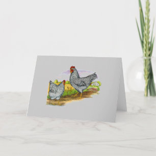 Vintage Art-Huhn-Gruß-Karte Karte