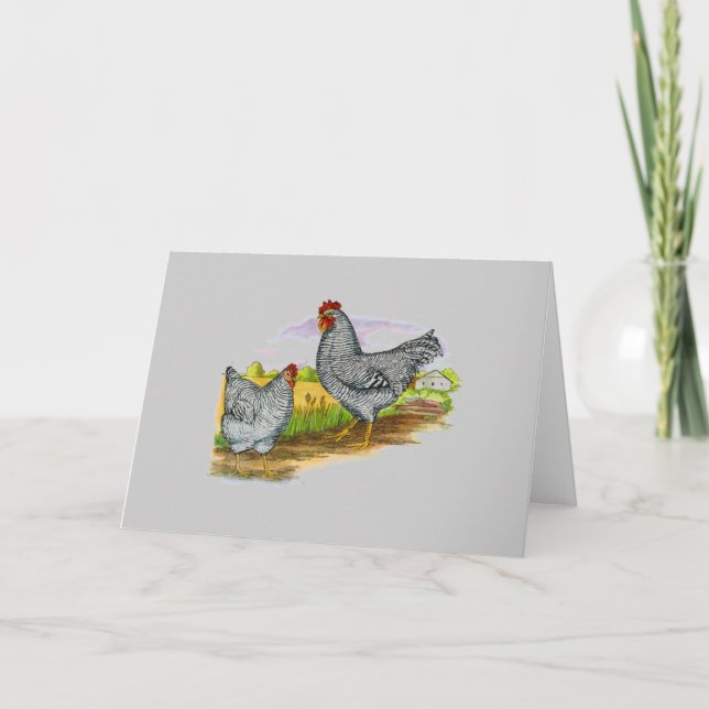 Vintage Art-Huhn-Gruß-Karte Karte (Vorderseite)