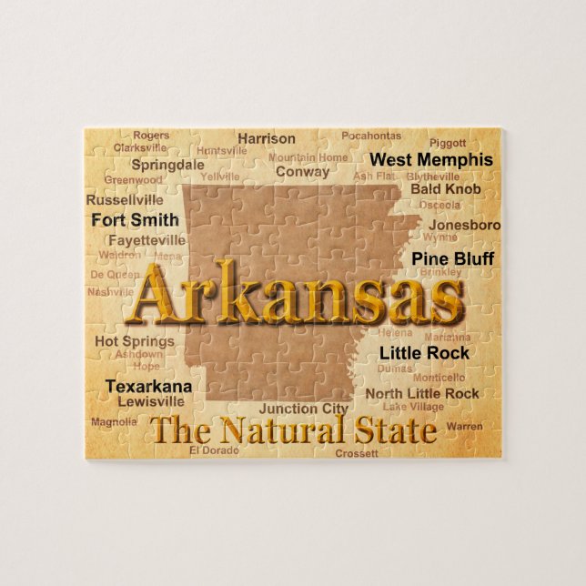 Vintage Art-Karte Arkansas (Horizontal)