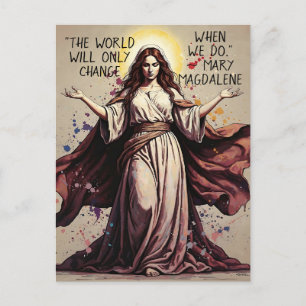 Vintage Art Maria Magdalena Zitat Postkarte