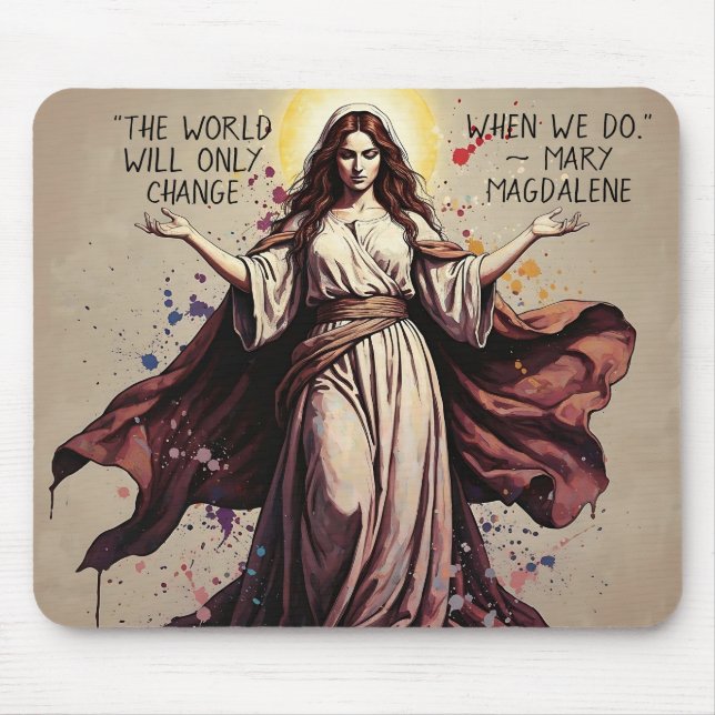 Vintage Art Mary Magdalene Quote  Mousepad (Vorne)