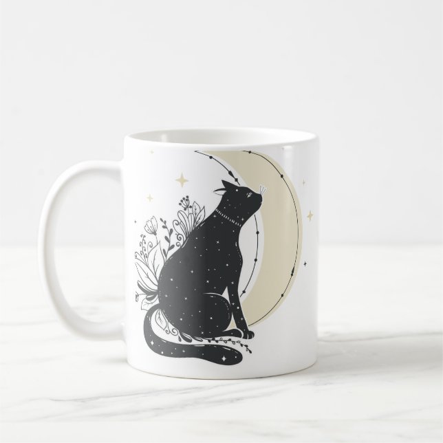 Vintage Art Mondkatze Kaffeetasse (Links)