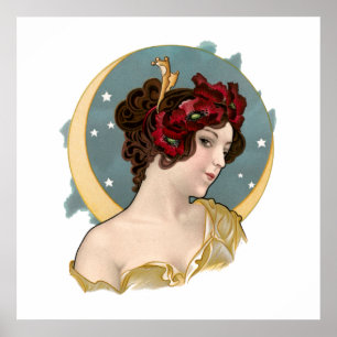 Vintage Art Nouveau 1902 Traumland Poster