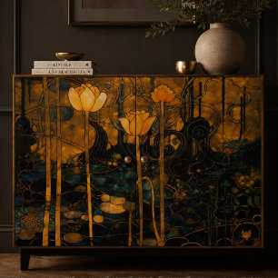 Vintage-Art-Nouveau-Blumen-Seidenpapier Seidenpapier
