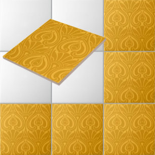 Vintage Art Nouveau Blumenmuster Fliese