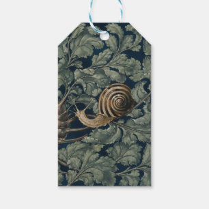 Vintage Art Nouveau Botanische Schnecke Antik Geschenkanhänger