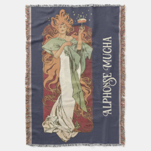 Vintage Art Nouveau, Champagner von Alphonse Mucha Decke