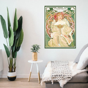 Vintage Art Nouveau, Champenois von Alphonse Mucha Poster