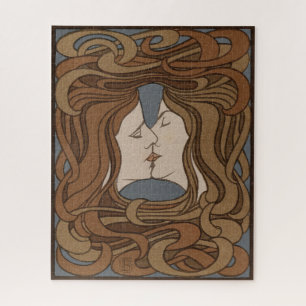 Vintage Art Nouveau Der Kuss