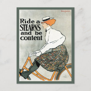Vintage Art Nouveau Fahrradwerbung Postkarte