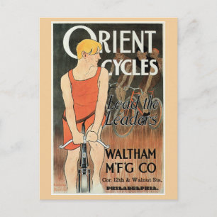 Vintage Art Nouveau Fahrradwerbung Postkarte