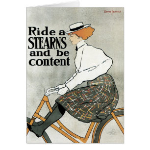 Vintage Art Nouveau, Fahrt auf Sterns Fahrrädern