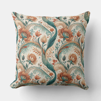 Vintage-Art-Nouveau-Floral-Wandmalerei-Muster Kissen