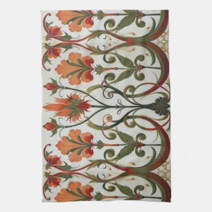 Vintage Art Nouveau Florales Fries Geschirrtuch