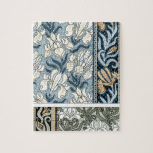 Vintage Art Nouveau, Garten-Iris-Blumen