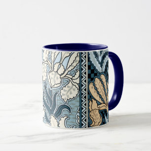 Vintage Art Nouveau, Garten-Schwertlilien-Blumen Tasse