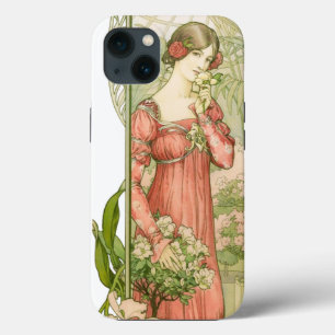 Vintage Art Nouveau Gewächshaus-Lady Elegant Case-Mate iPhone Hülle