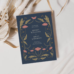 Vintage-Art-Nouveau-Hochzeit 'Save the Date'-Karte Save The Date