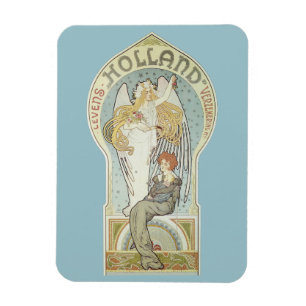 Vintage Art Nouveau, Holland Levensverzekering Magnet