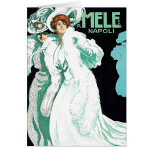 Vintage Art Nouveau, italienische Mode, elegante F