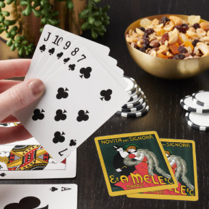 Vintage Art Nouveau, italienische Mode Liebesroman Spielkarten