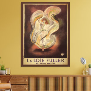 Vintage Art Nouveau, La Loie Fuller Moderne Tänzer Leinwanddruck
