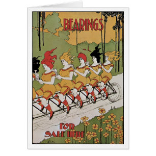 Vintage Art Nouveau, Lager Tandemfahrrad