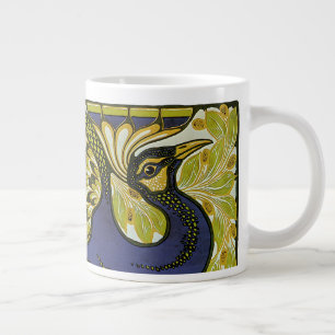 Vintage Art Nouveau, Macmillan's Pfauenfeder Jumbo-Tasse