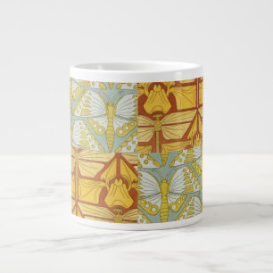 Vintage-Art-Nouveau-Natur-Rastermuster-Kunst Jumbo-Tasse