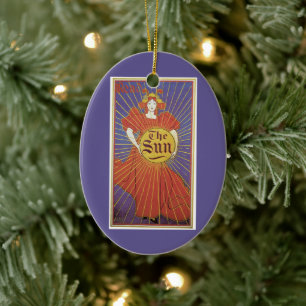 Vintage Art Nouveau, New Yorker Sun-Zeitung Keramikornament