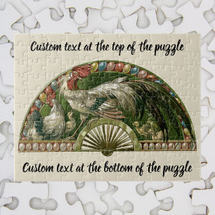 Vintage Art Nouveau, Ostereier mit Hühnern