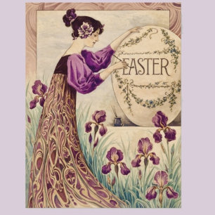 Vintage Art Nouveau Ostern  – Belle Époque Karte