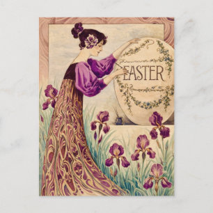 Vintage Art Nouveau Osterplakat – Belle Époque Postkarte