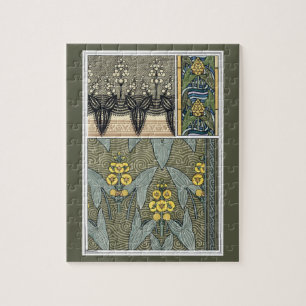 Vintage Art Nouveau Pfeilspitzen-Gartenblumen