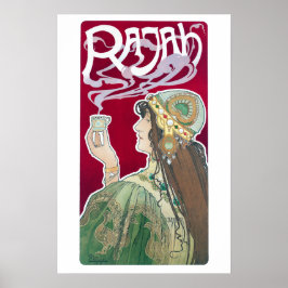 Vintage Art Nouveau Rajah Coffee Poster