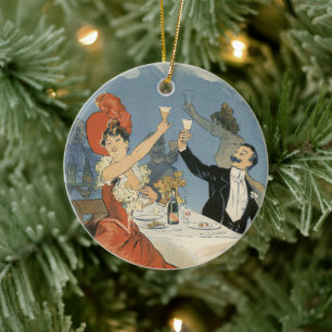 Vintage Art Nouveau, Restaurant Taverne Olympia Keramik Ornament