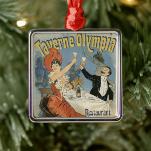Vintage Art Nouveau, Restaurant Taverne Olympia Ornament Aus Metall