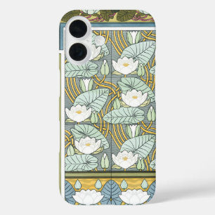 Vintage Art Nouveau, Seerosen-Gartenblumen iPhone 16 Hülle
