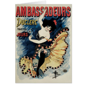 Vintage Art Nouveau, Spanish Flamenco Dancer