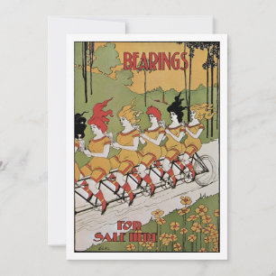 Vintage Art Nouveau, Tandemfahrrad mit Kugellagern