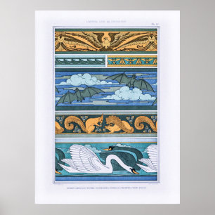Vintage Art Nouveau Tierformen in der Dekoration