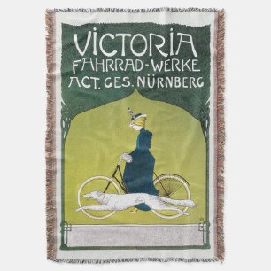 Vintage Art Nouveau, Victoria Fahrrad Werke, Rehm Decke
