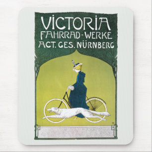 Vintage Art Nouveau, Victoria Fahrrad Werke, Rehm Mousepad