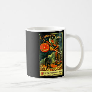 Vintage Art Retro Halloween Hexe  Kaffeetasse