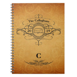 Vintage Art RV-Lagerbewohner-Reise-Zeitschrift Notizblock