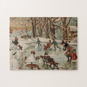 Vintage Art Weihnachtsszene
