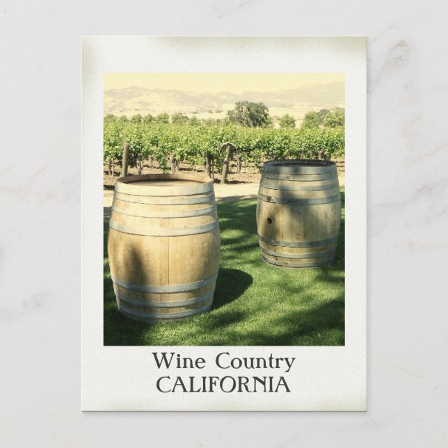 Vintage Art-Wein-Land-Postkarte! Postkarte (Vorderseite)